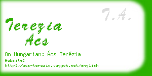 terezia acs business card