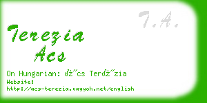 terezia acs business card